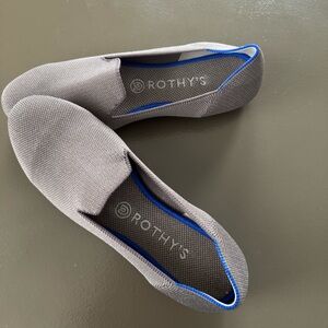 Rothy's The Loafer Gray Slip On Knit Flats Round Toe